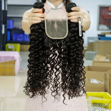Annione Annie Human Hair Bundles With Closure Brazilian Hair Weave Bundles Human Hair Extensions 2 3 Bundles With Closure